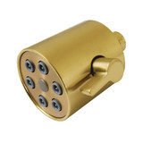 Kingston Brass Shower Scape 3" Round Jet Spray Brass Shower Head, Brushed Brass - K238A7