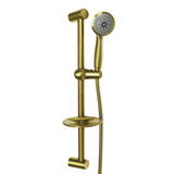 Kingston Brass Vilbosch 5-Function Hand Shower with 24" Slide Bar Kit, Brushed Brass - KX2527SBB