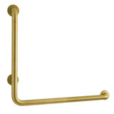 Kingston Brass Made To Match 24" x 24" L-Shaped Stainless Steel ADA Grab Bar - Right Hand, Brushed Brass - GBL1224CSR7