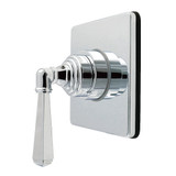 Kingston Brass Metropolitan Single-Handle Six-Way Diverter Valve with Square Trim Kit, Polished Chrome - KS4041HL