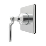 Kingston Brass Whitaker Single-Handle Six-Way Diverter Valve with Square Trim Kit, Polished Chrome - KS4041KL