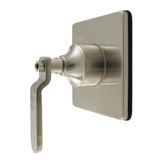 Kingston Brass Whitaker Single-Handle Three-Way Diverter Valve with Square Trim Kit, Brushed Nickel - KS3048KL