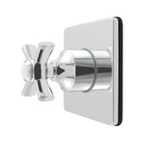 Kingston Brass Millennium Single-Handle Six-Way Diverter Valve with Square Trim Kit, Polished Chrome - KS4041ZX
