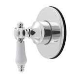 Kingston Brass Bel-Air Single-Handle Six-Way Diverter Valve with Round Trim Kit, Polished Chrome - KS4031BPL