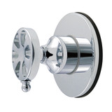 Kingston Brass Belknap Single-Handle Six-Way Diverter Valve with Round Trim Kit, Polished Chrome - KS4031RX