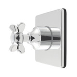 Kingston Brass Essex Single-Handle Six-Way Diverter Valve with Square Trim Kit, Polished Chrome - KS4041BEX