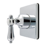 Kingston Brass Heirloom Single-Handle Six-Way Diverter Valve with Square Trim Kit, Polished Chrome - KS4041BAL