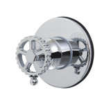 Kingston Brass Fuller Single-Handle Six-Way Diverter Valve with Round Trim Kit, Polished Chrome - KS4031CG