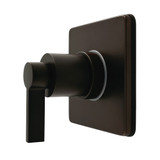 Kingston Brass NuvoFusion Single-Handle Six-Way Diverter Valve with Square Trim Kit, Oil Rubbed Bronze - KS4045NDL