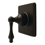Kingston Brass Restoration Single-Handle Six-Way Diverter Valve with Square Trim Kit, Oil Rubbed Bronze - KS4045AL