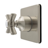 Kingston Brass Millennium Single-Handle Six-Way Diverter Valve with Square Trim Kit, Brushed Nickel - KS4048ZX