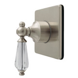Kingston Brass Willshire Single-Handle Six-Way Diverter Valve with Square Trim Kit, Brushed Nickel - KS4048WLL