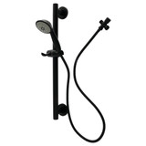 Kingston Brass Made to Match Shower System with 24" Slide/Grab Bar and Hand Shower, Matte Black - KAK2520D