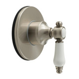 Kingston Brass Bel-Air Single-Handle Six-Way Diverter Valve with Round Trim Kit, Brushed Nickel - KS4038BPL