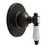 Kingston Brass Bel-Air Single-Handle Six-Way Diverter Valve with Round Trim Kit, Oil Rubbed Bronze - KS4035BPL