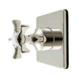 Kingston Brass Hamilton Single-Handle Six-Way Diverter Valve with Square Trim Kit, Polished Nickel - KS4046NX