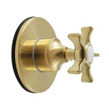 Kingston Brass Hamilton Single-Handle Three-Way Diverter Valve with Round Trim Kit, Brushed Brass - KS3037NX