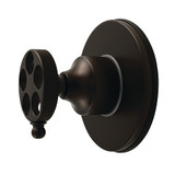 Kingston Brass Wendell Single-Handle Six-Way Diverter Valve with Knurled Handle and Round Trim Kit, Oil Rubbed Bronze - KS4035RKZ