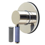 Kingston Brass Verona Single-Handle Six-Way Diverter Valve with Round Trim Kit, Polished Nickel - KS4036KPS