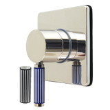 Kingston Brass Verona Single-Handle Three-Way Diverter Valve with Square Trim Kit, Polished Nickel - KS3046KPS