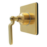 Kingston Brass Whitaker Single-Handle Six-Way Diverter Valve with Square Trim Kit, Brushed Brass - KS4047KL