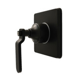 Kingston Brass Whitaker Single-Handle Six-Way Diverter Valve with Square Trim Kit, Matte Black - KS4040KL