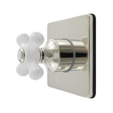 Kingston Brass Restoration Single-Handle Six-Way Diverter Valve with Square Trim Kit, Polished Nickel - KS4046PX
