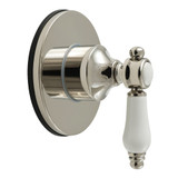 Kingston Brass Bel-Air Single-Handle Six-Way Diverter Valve with Round Trim Kit, Polished Nickel - KS4036BPL