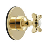 Kingston Brass Essex Single-Handle Six-Way Diverter Valve with Round Trim Kit, Polished Brass - KS4032BEX