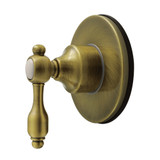 Kingston Brass Tudor Single-Handle Six-Way Diverter Valve with Round Trim Kit, Antique Brass - KS4033TAL