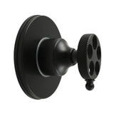 Kingston Brass Webb Single-Handle Three-Way Diverter Valve with Round Trim Kit, Matte Black - KS3030RKX