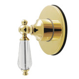 Kingston Brass Willshire Single-Handle Six-Way Diverter Valve with Round Trim Kit, Polished Brass - KS4032WLL