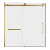 Kingston Brass Toledo 57-7/8" L x 60" H Left Handed Tub Door, Brushed Brass - SSD60608SR7