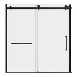 Kingston Brass Toledo 57-7/8" L x 60" H Left Handed Tub Door, Matte Black - SSD60608SR0