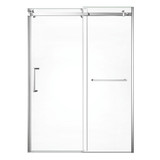 Kingston Brass Prato 60" L x 76" H Left Handed Shower Door, Polished Chrome - SSD60768KL1