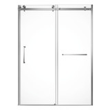 Kingston Brass Prato 60" L x 76" H Left Handed Shower Door, Brushed Nickel - SSD60768KL8