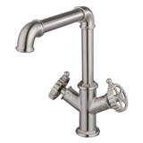 Kingston Brass Fuller Two-Handle Single-Hole Kitchen Faucet, Brushed Nickel - LS6508CG