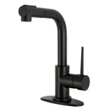 Kingston Brass New York Single-Handle Pull-Out Bar Faucet, Matte Black - LS2410NYL