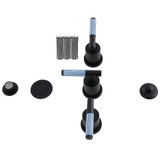 Kingston Brass Verona Three-Handle Bidet Faucet with Knurled Handle and Brass Pop-Up, Matte Black - KB6320KPS