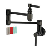 Kingston Brass Kaiser Wall Mount Pot Filler Faucet, Matte Black - KS5100DKL
