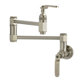 Kingston Brass Whitaker Wall Mount Pot Filler Faucet, Brushed Nickel - KS5108KL