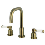Kingston Brass Paris Widespread Bathroom Faucet with Brass Pop-Up, Antique Brass - FSC893DPLAB