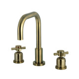 Kingston Brass Concord Widespread Bathroom Faucet with Brass Pop-Up, Antique Brass - FSC893DXAB