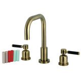 Kingston Brass Kaiser Widespread Bathroom Faucet with Brass Pop-Up, Antique Brass - FSC893DKLAB