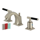 Kingston Brass Kaiser Widespread Bathroom Faucet with Pop-Up Drain, Brushed Nickel - FSC4688CKL
