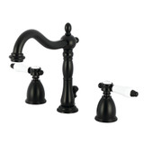 Kingston Brass Bel-Air Widespread Bathroom Faucet with Brass Pop-Up, Matte Black - KB1970BPL