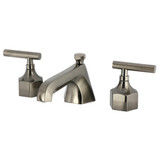 Kingston Brass Navei Widespread Bathroom Faucet with Brass Pop-Up, Black Stainless - KZ446CMLBSS