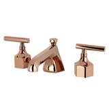 Kingston Brass Navei Widespread Bathroom Faucet with Brass Pop-Up, Rose Gold - KZ446CMLRG