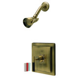 Kingston Brass Kaiser Single-Handle Pressure Balanced Shower Faucet, Antique Brass - KB8653CKLSO