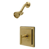 Kingston Brass Manhattan Single-Handle Pressure Balanced Shower Faucet, Brushed Brass - KB8657CMLSO